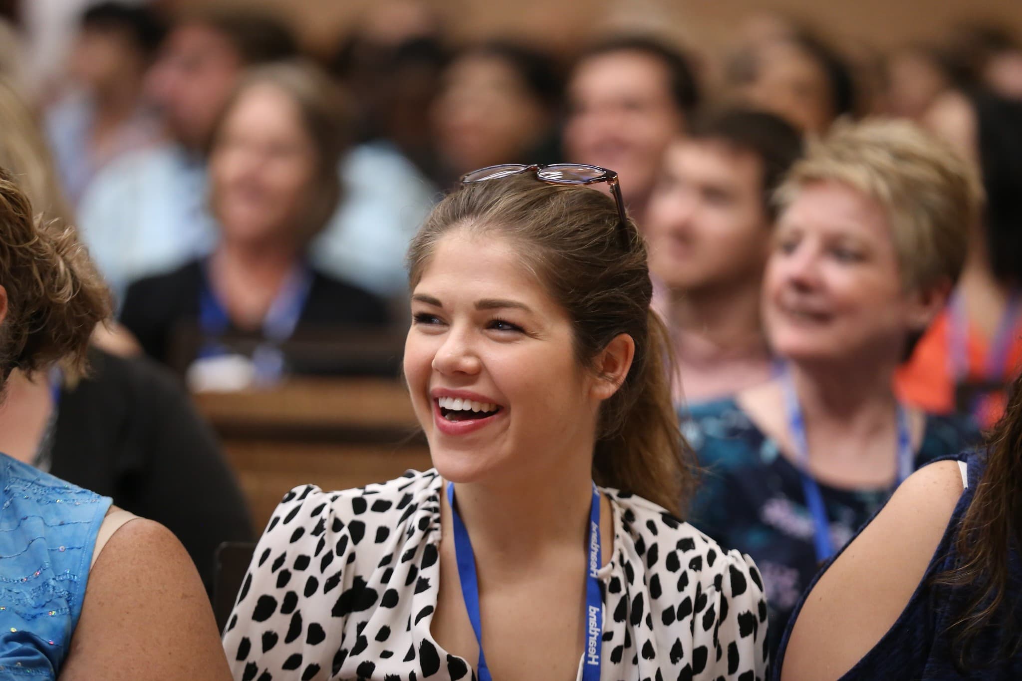 ANC audience female member smiling