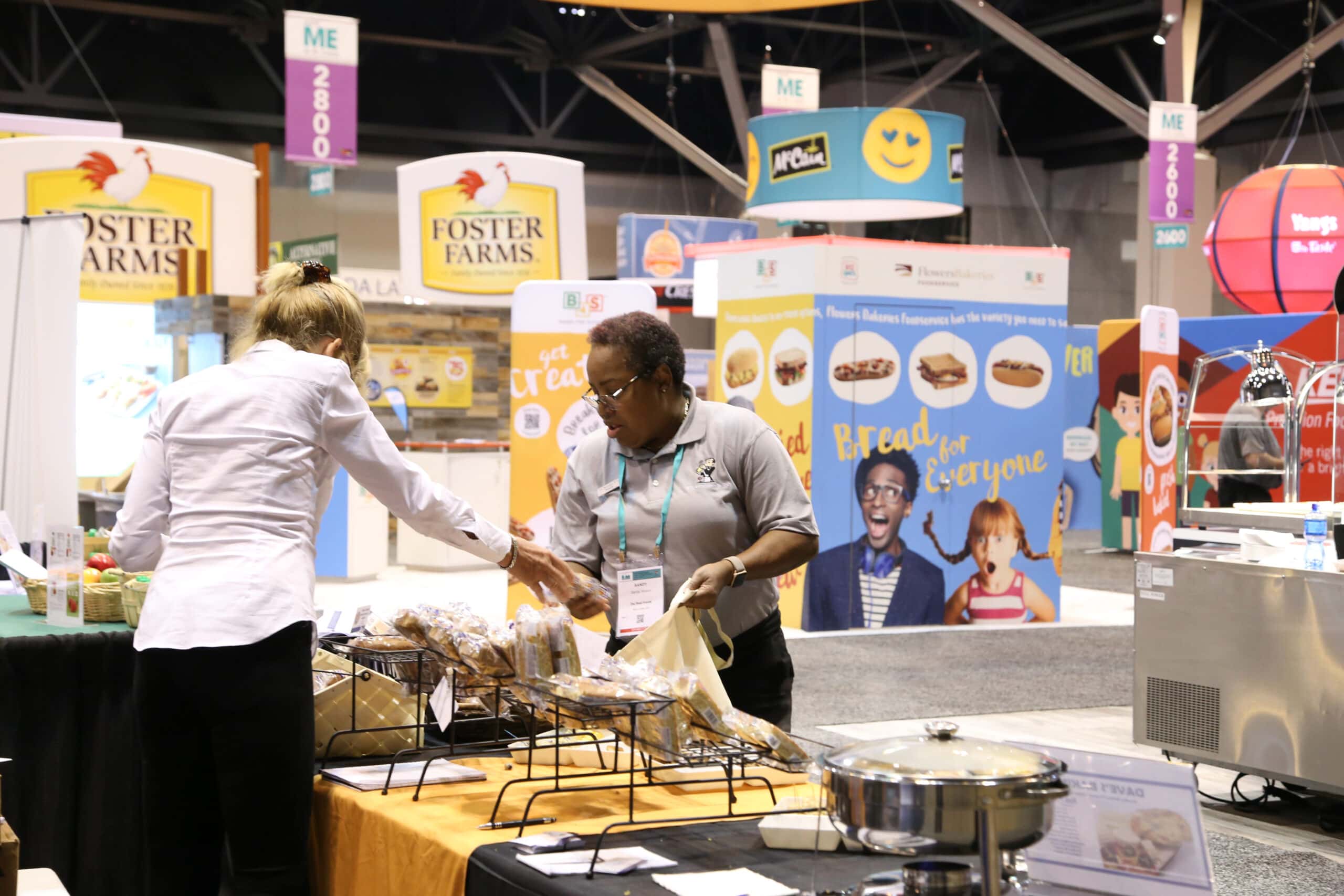 A shopper in the Exhibit Hall