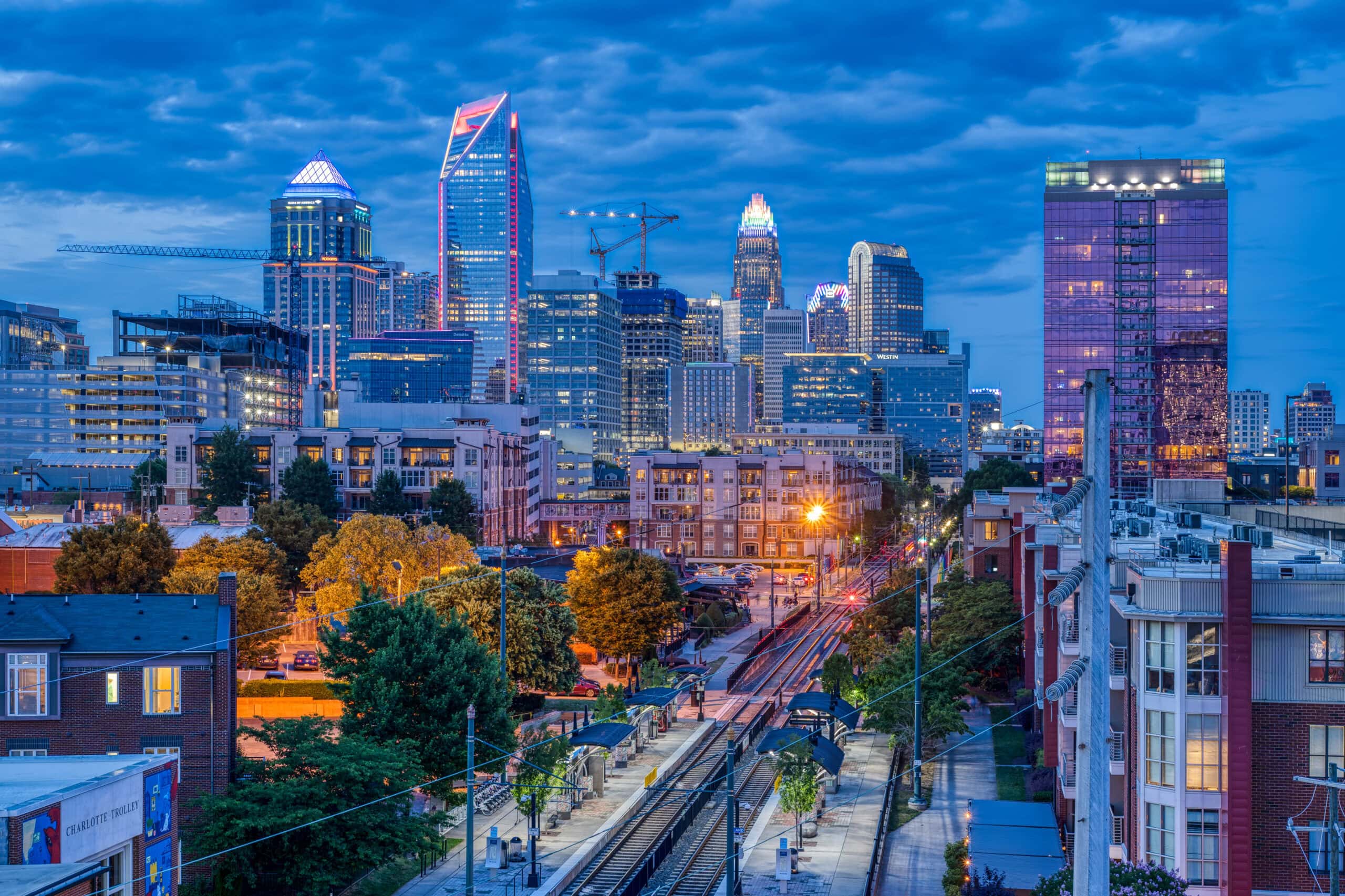 Charlotte Skyline-Night